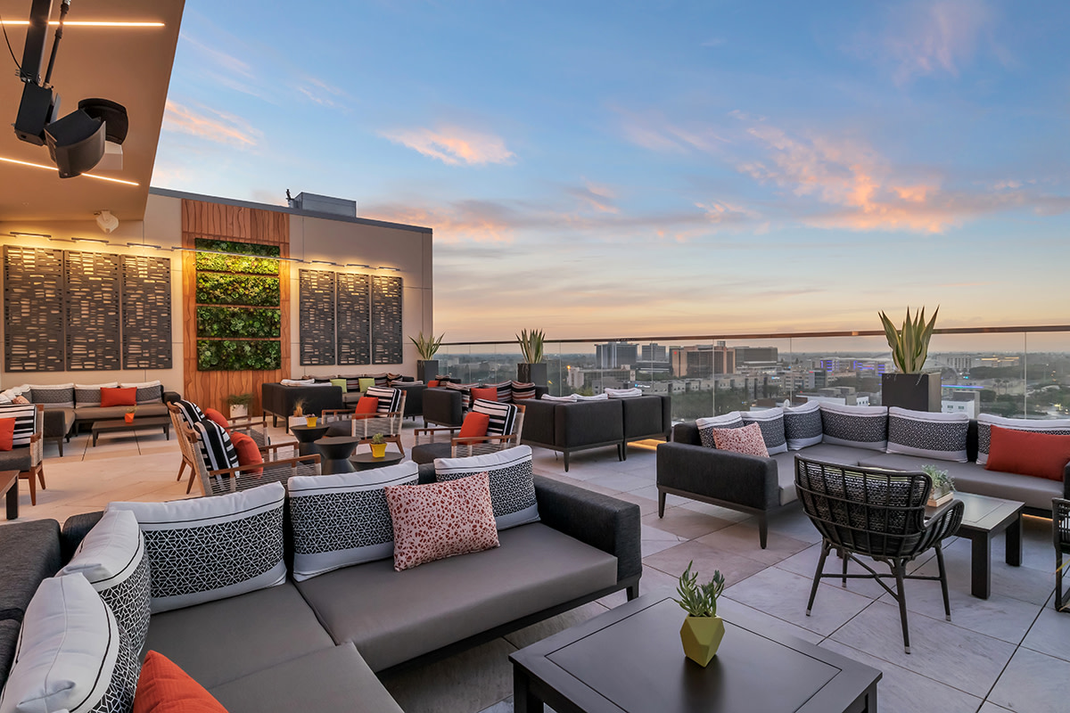 Skyline Serenity: Rooftop Lounge Retreats